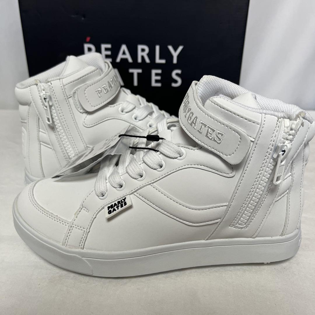 新品 PEARLY GATES ハイカット ゴルフシューズ 白23cm