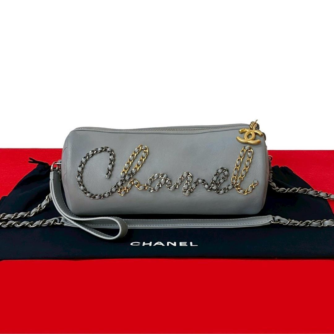 シャネル レザー ロゴ ショルダーバッグ シャネル ダブルチェーンレザーショルダーバッグ ココマーク