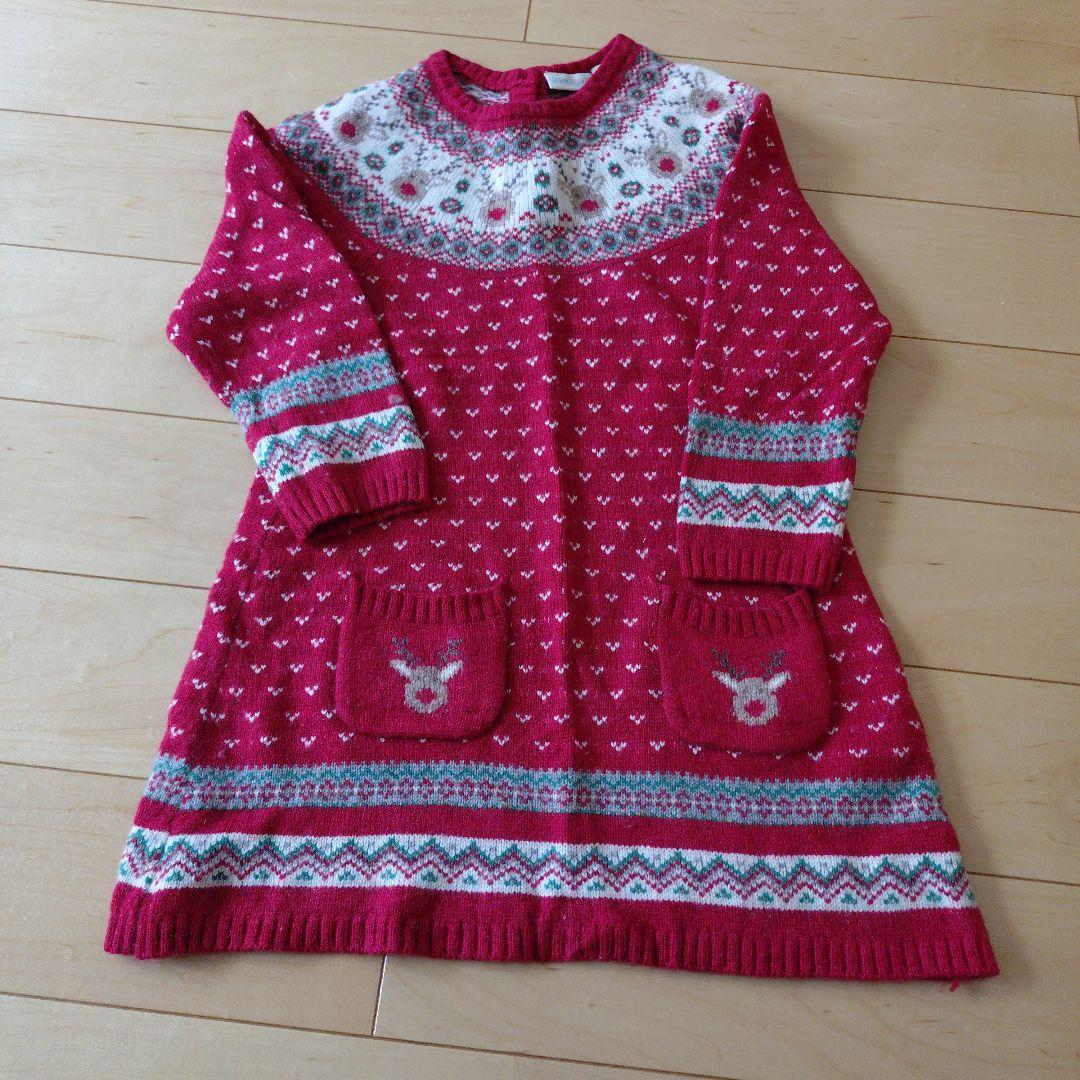 美品★ジョジョママンべべクリスマスワンピース