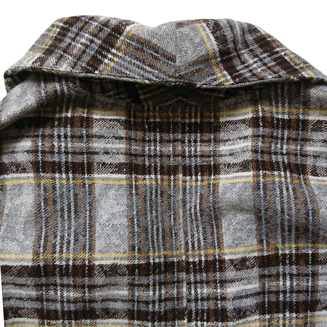 未使用品 Maison gigot チェック柄 ロング丈 ガウンコート