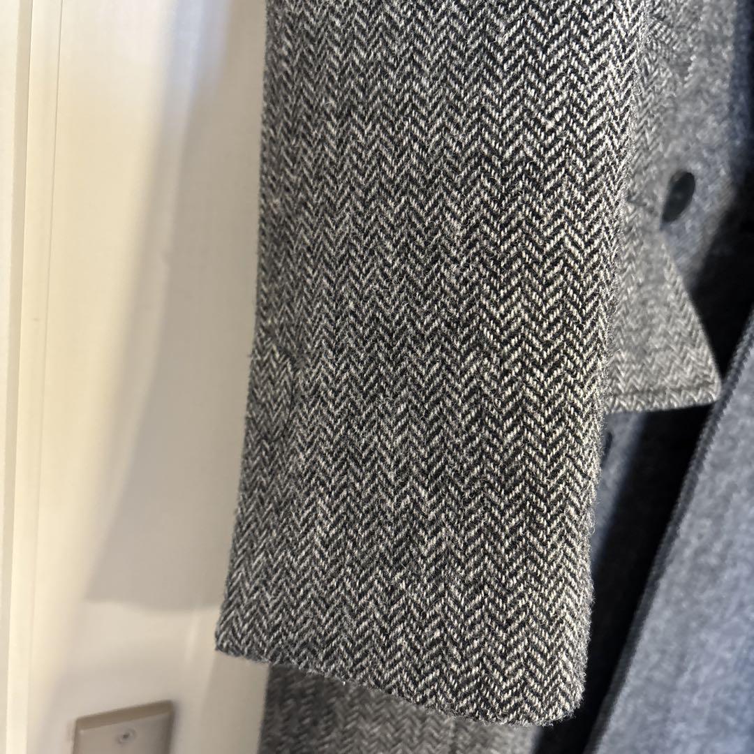 ブランド公式通販サイト ZARA】グレー ツイード風ロングコート ジャケット・アウター