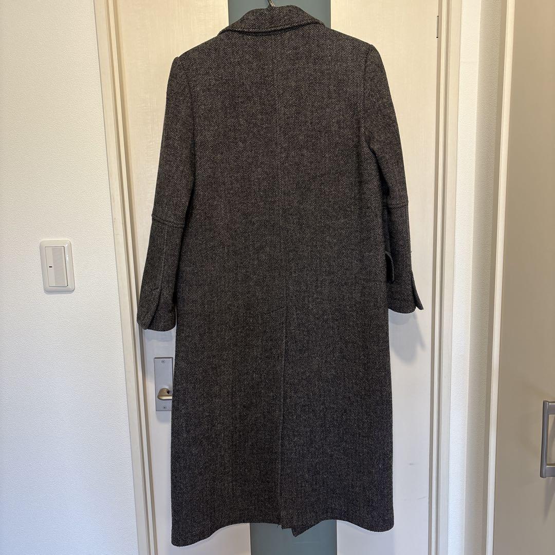 ZARA】グレー ツイード風ロングコート
