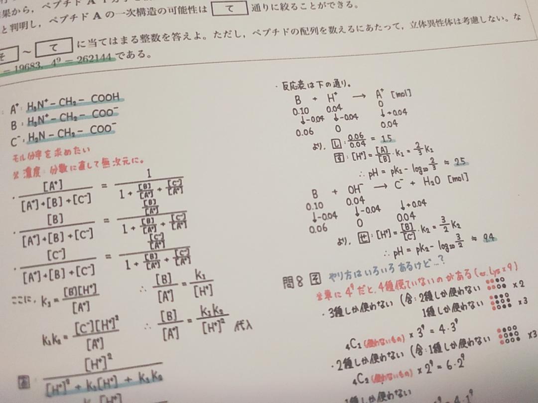 鉄緑会の寺田先生による高3化学受験科テスト板書フルセット　駿台　河合塾
