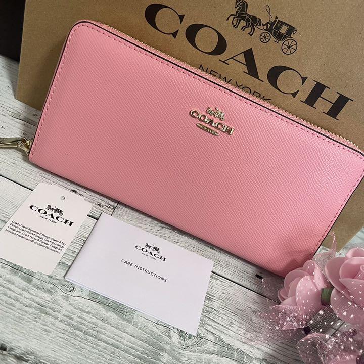 新品 コーチ 長財布 ピンク シンプル 87%以上節約