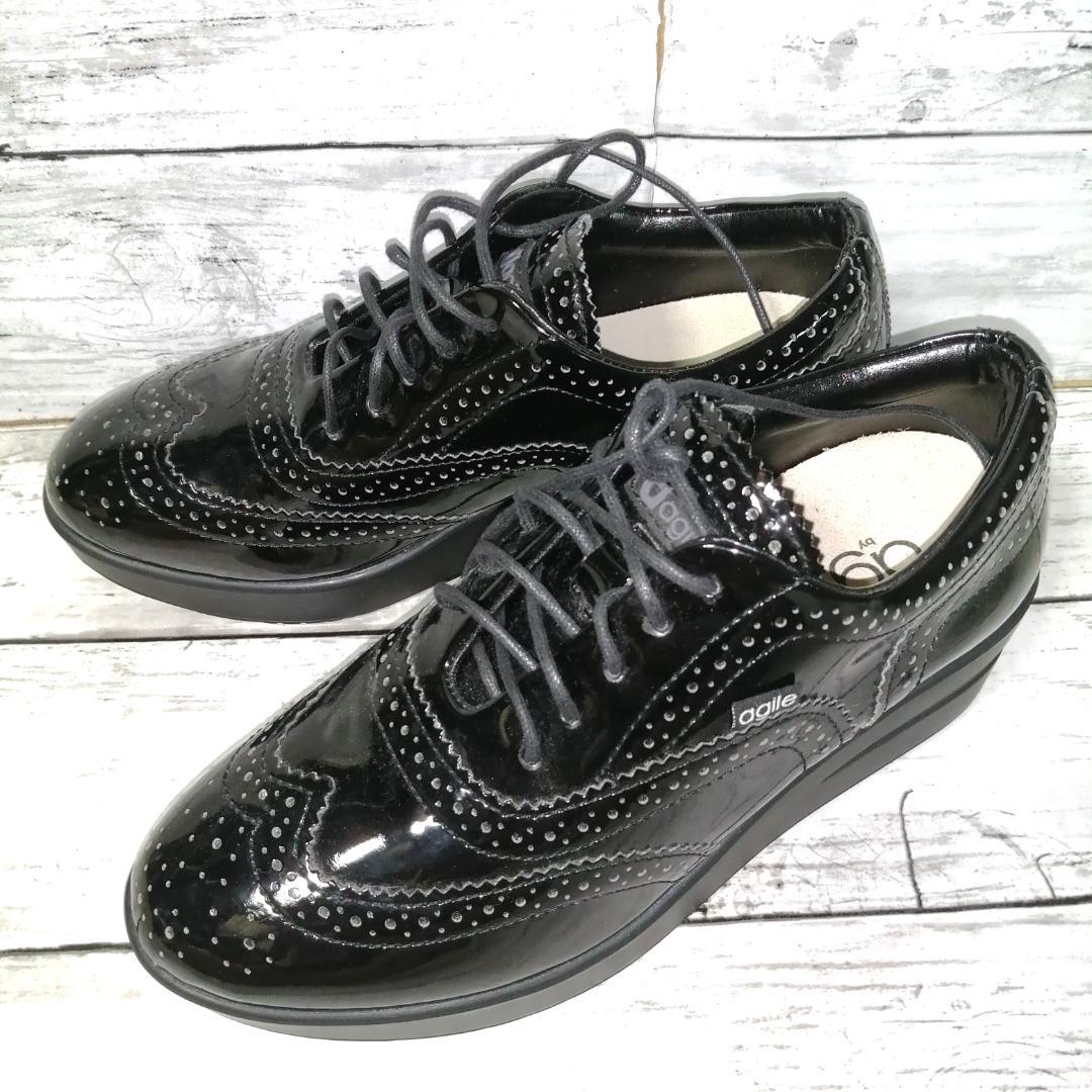agile by rucoline ウイングチップ レースアップ agile by rucoline ウイングチップ レースアップ
