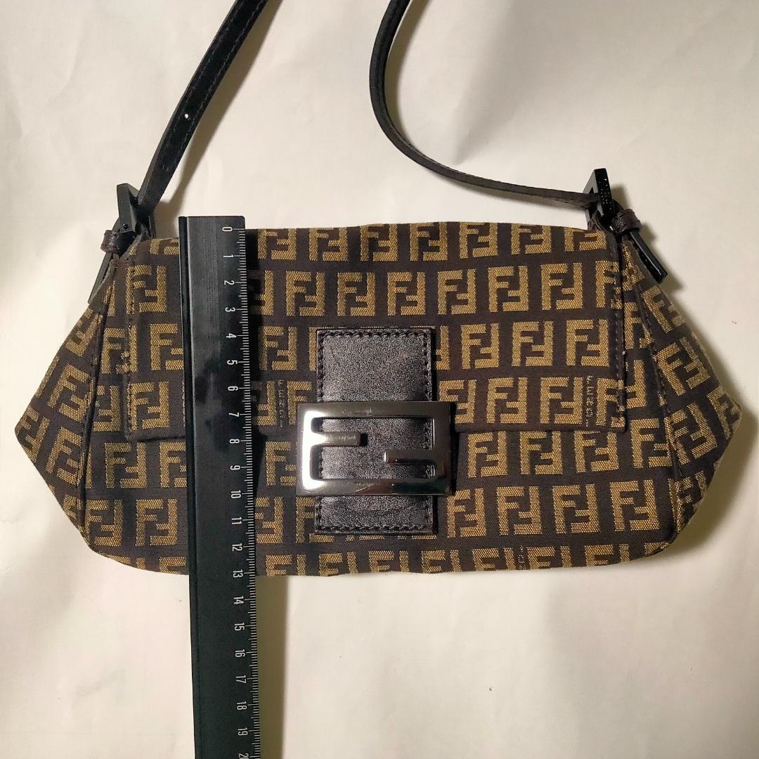 Fendi フェンディズッカ マンマバゲット　FFロゴハンドバッグ ブラウン
