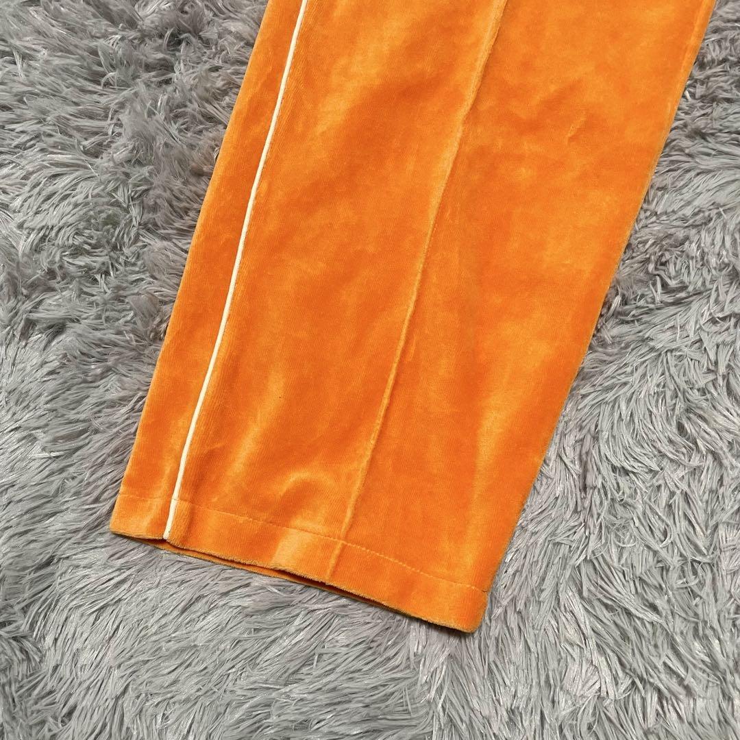 ラコステ ベロア トラック パンツ オレンジ XS ユニセックス