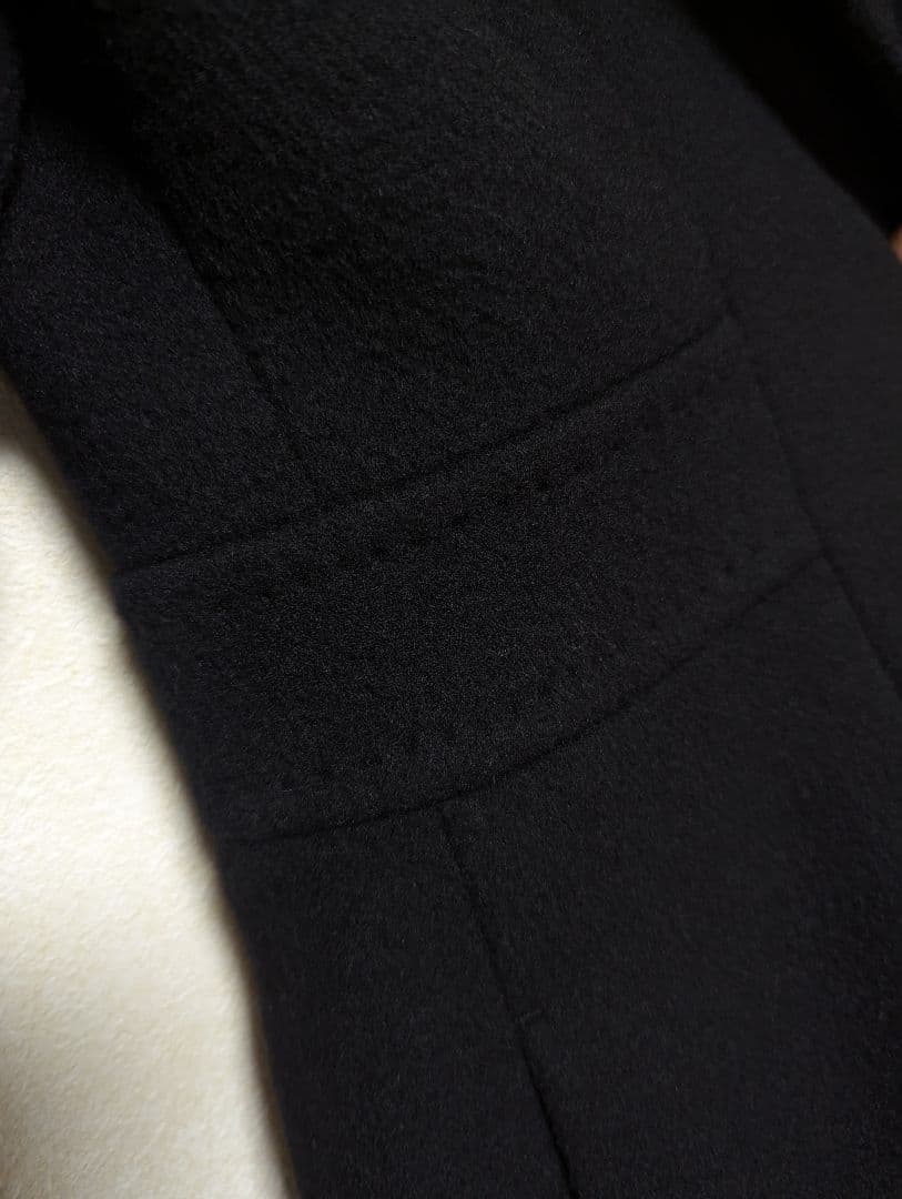 ほぼ未使用 美品 エポカ ロング コート 黒 ブラック ウール ほぼ未使用 美品 エポカ ロング コート 黒 ブラック ウール