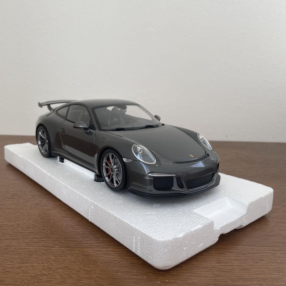 ミニチャンプス　ポルシェ 911 (991) GT3 1/18 グレー