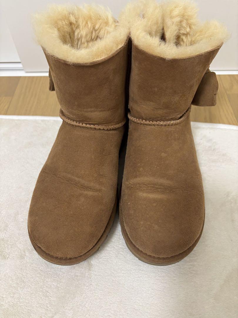 無料配達 UGG♡パール付きリボンムートン 靴