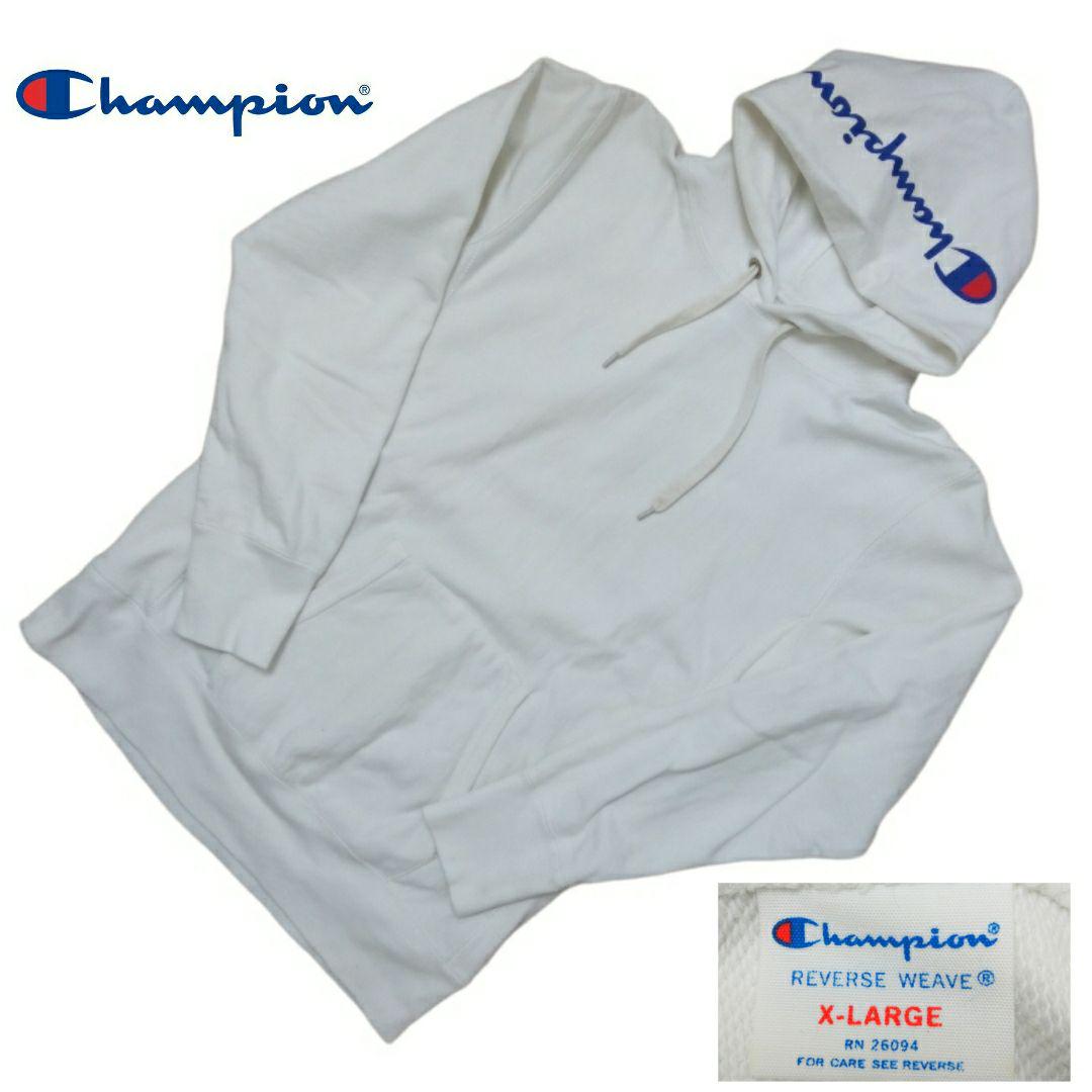 チャンピオン　Champion　パーカー　リバースウィーブ　XL　フードロゴ