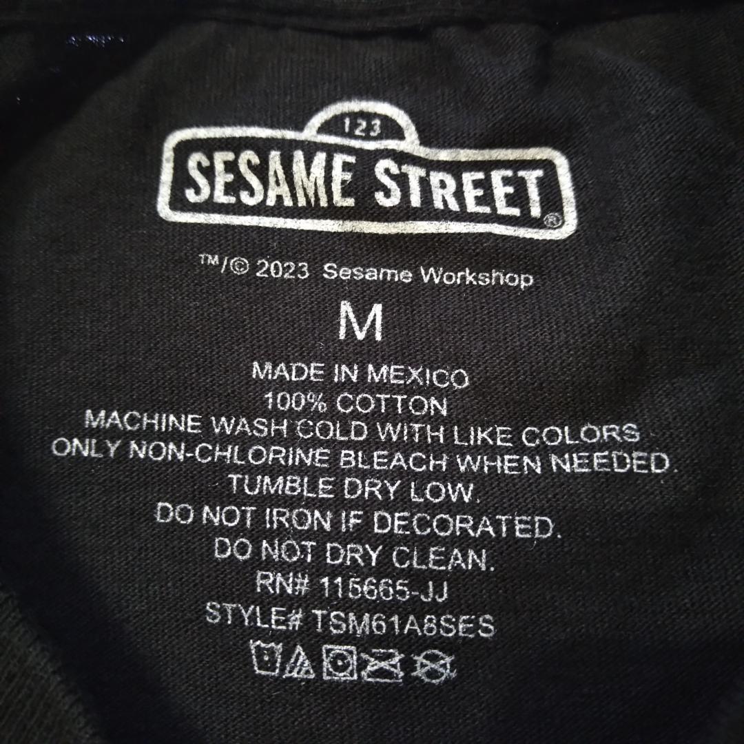 セサミストリート Tシャツ オーバーサイズM 黒 エルモ 海外