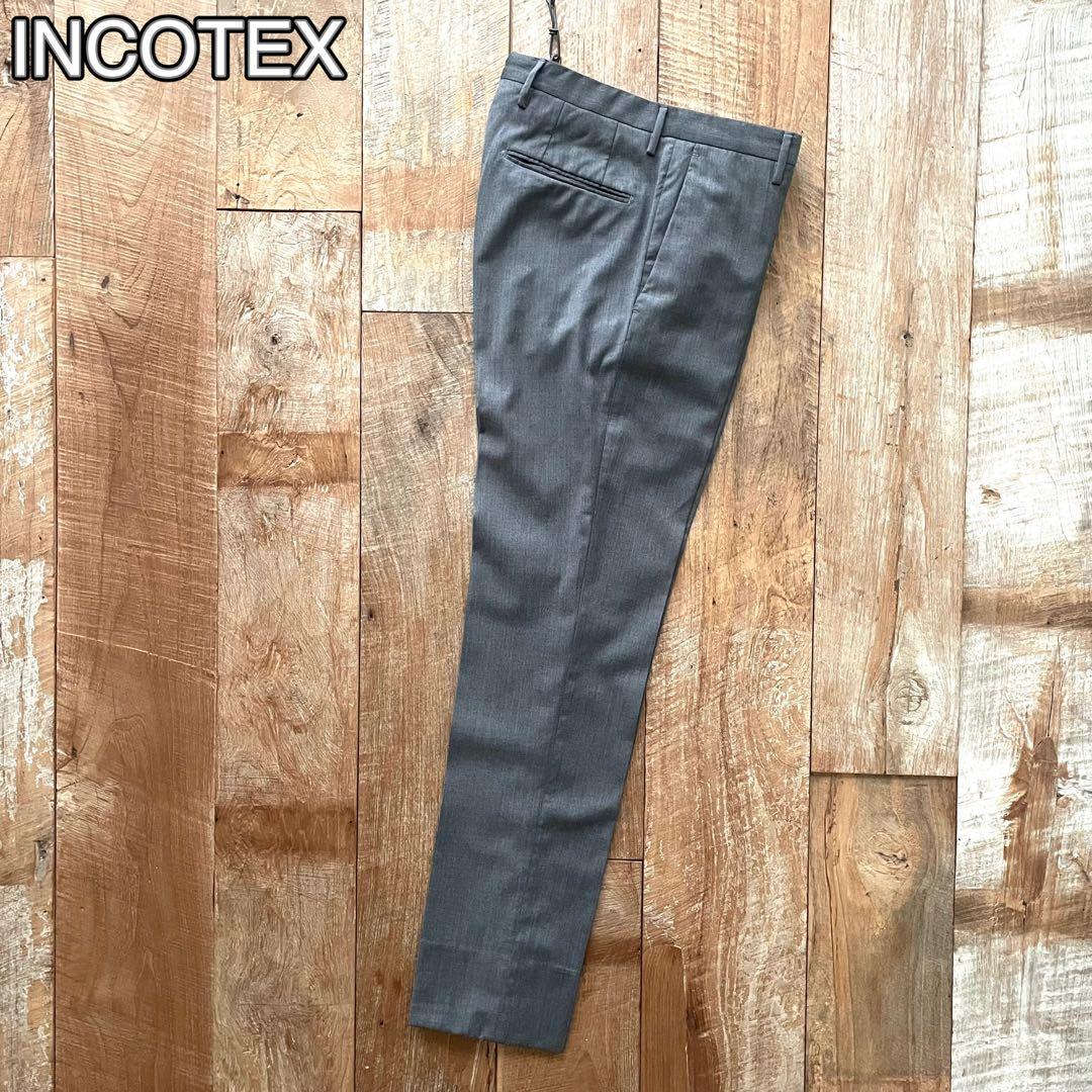 INCOTEX×BEAMS SUPER100 S ウール スラックスS・INCOTEX