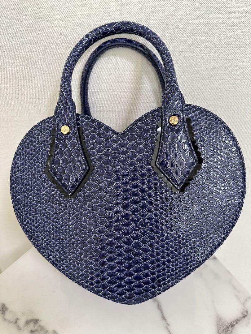 デパート 送料無料 Vivienne Westwood 新品同様 バイオレット ハートバッグ バッグ