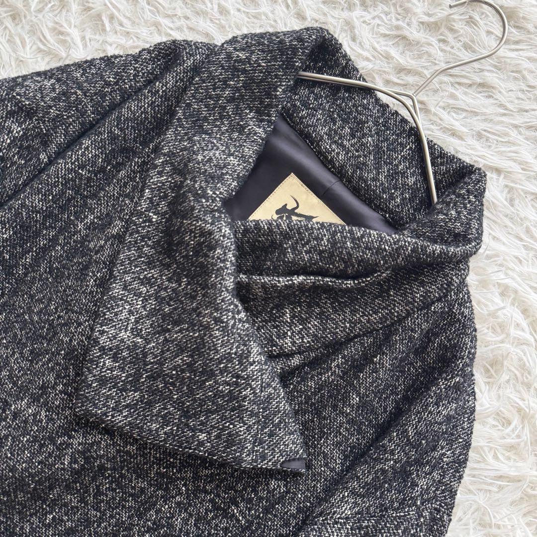 美品 センソユニコ 芽風 mefu ショールカラーコート ウール コクーン M 美品 センソユニコ 芽風 mefu ショールカラーコート ウール コクーン M