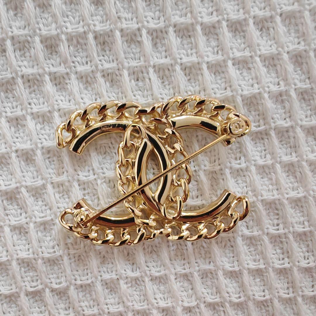 CHANEL パール ブローチ ゴールド