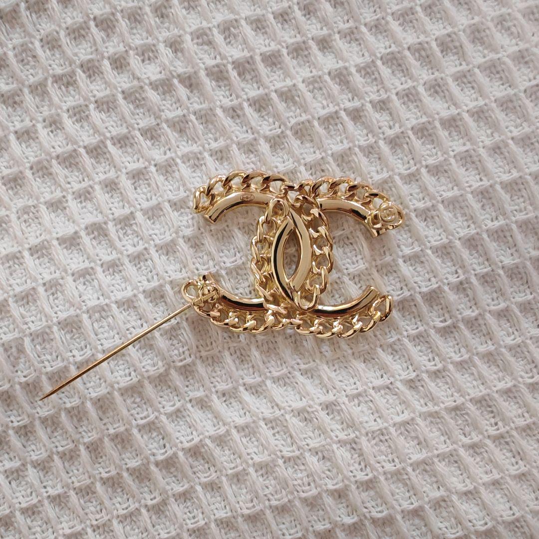 CHANEL パール ブローチ ゴールド