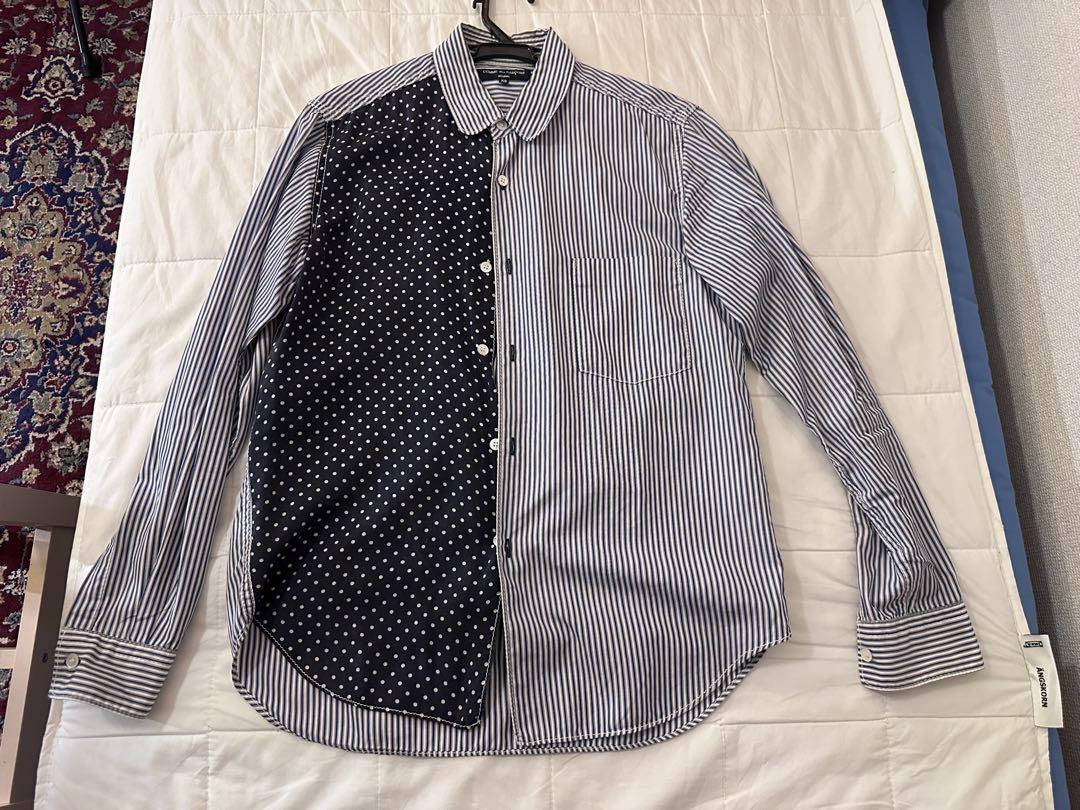 COMME des GARÇONS ストライプドットシャツ XS