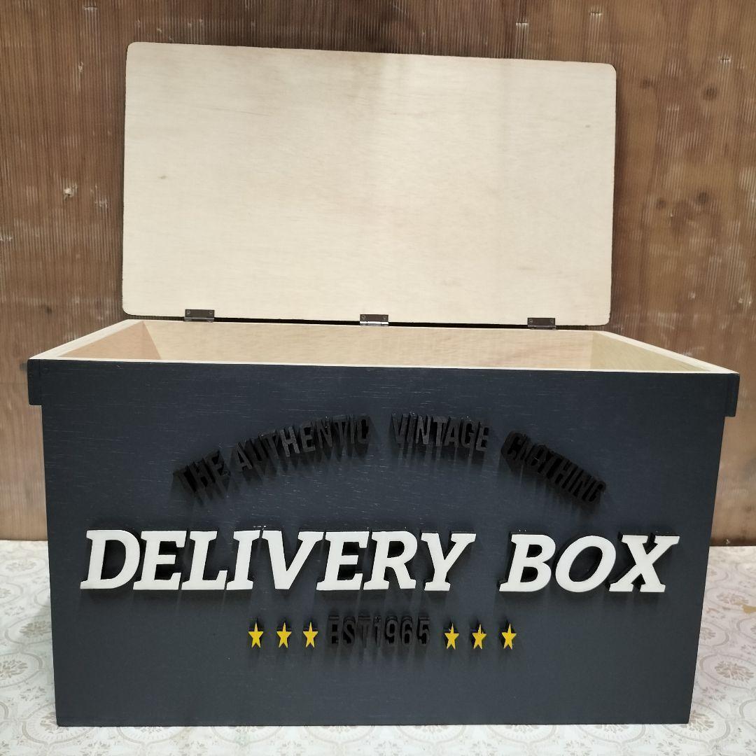 70《宅配BOX》収納 ボックス 置き配 りんご箱 木箱 コンテナ ポスト