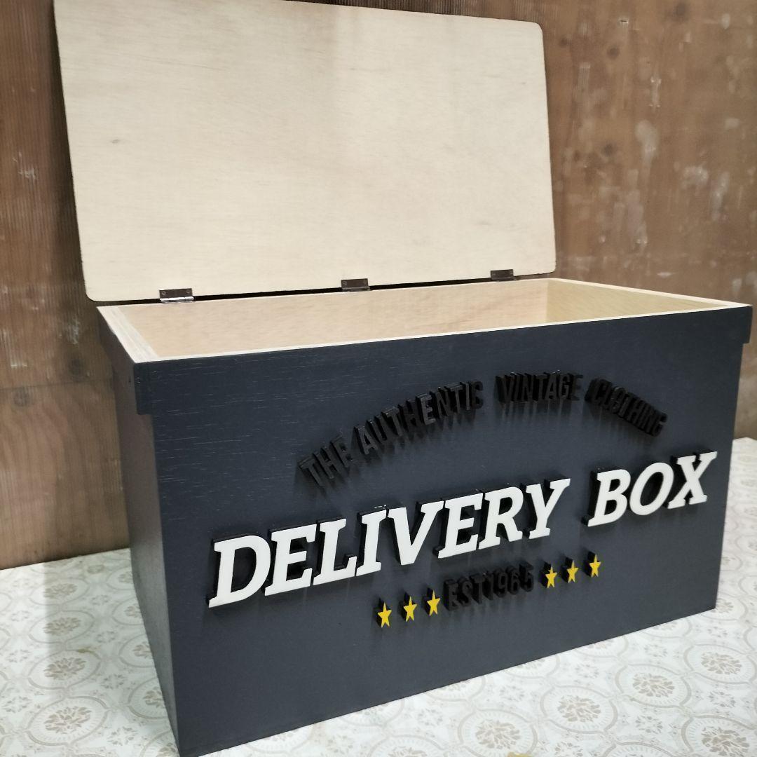 70《宅配BOX》収納 ボックス 置き配 りんご箱 木箱 コンテナ ポスト