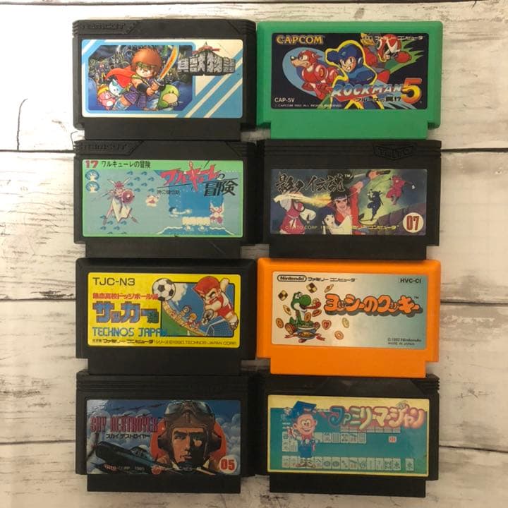 メルカリ ファミコンソフト 8本セット ワルキューレ ロックマン他 名作 レトロソフト 家庭用ゲームソフト 1 600 中古や未使用のフリマ