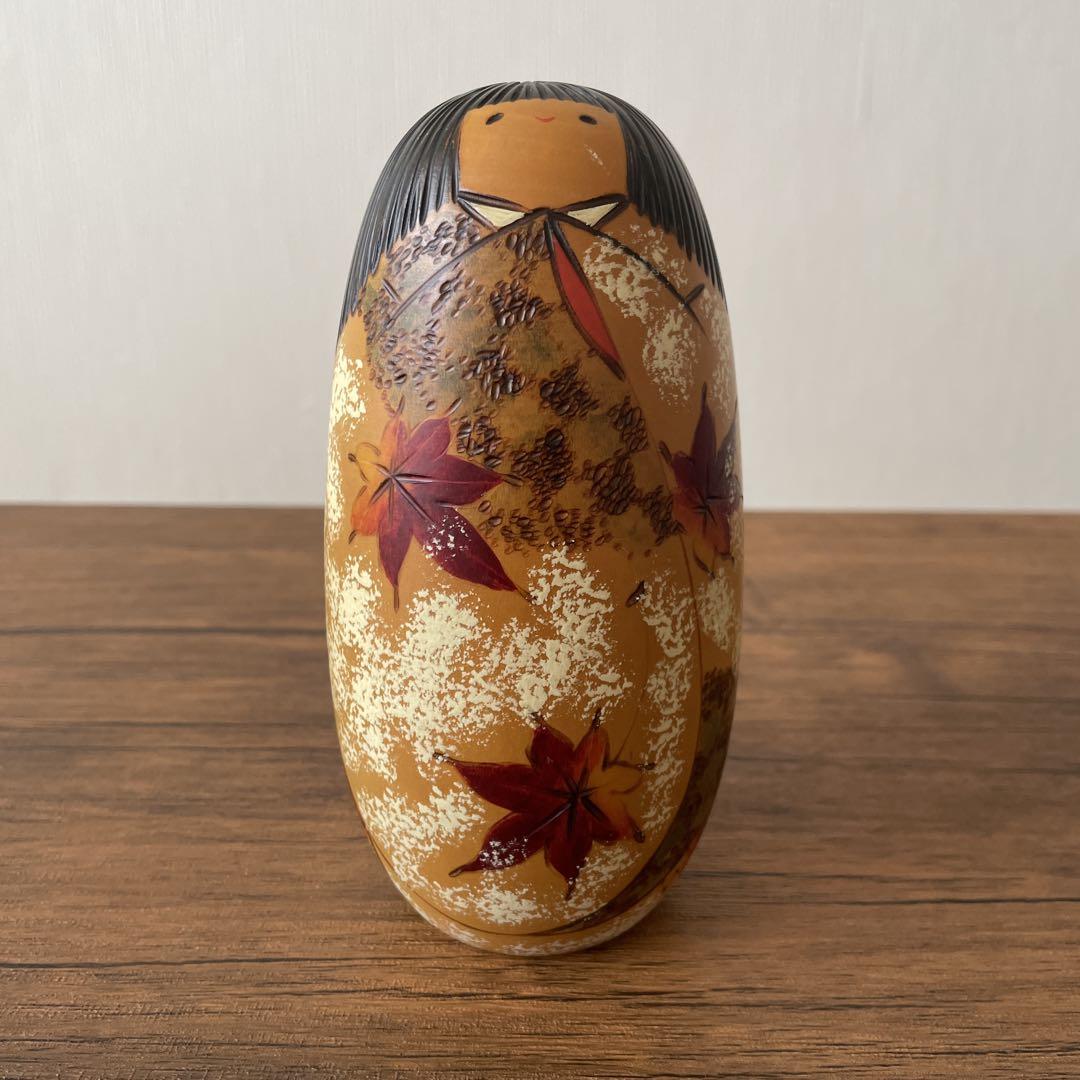 卯三郎（うさぶろう） 照山 紅葉模様 こけし