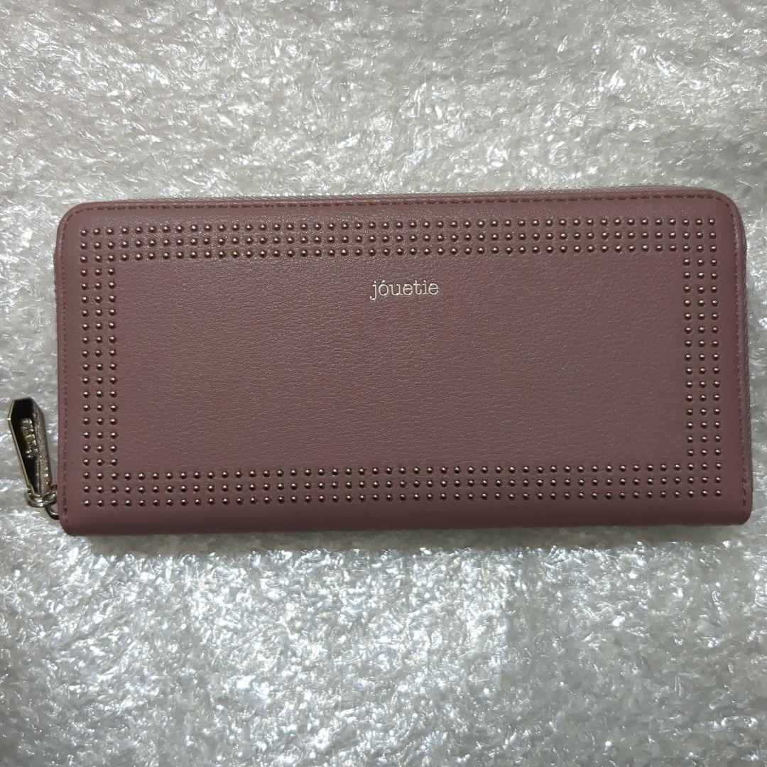 ピンク系統 ラウンドファスナー長財布 新品未使用 合皮 ジュエティ