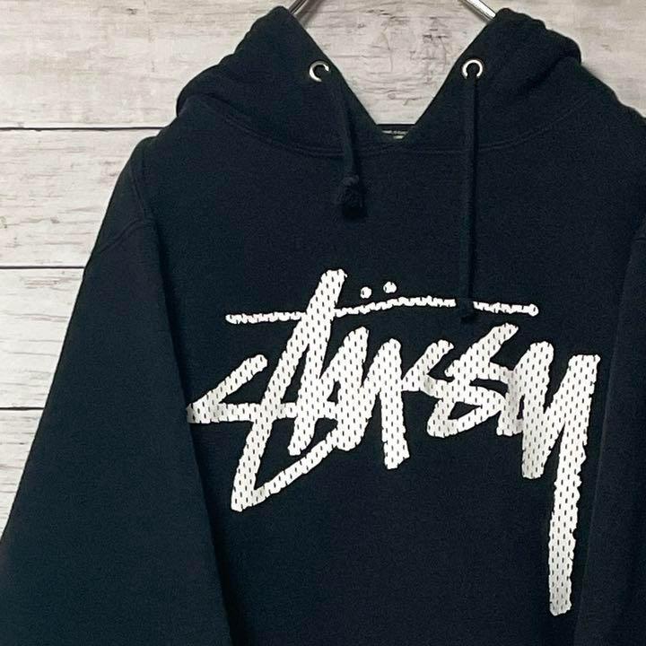 <大人気>STUSSY ステューシー パーカー ビッグプリント デカロゴ