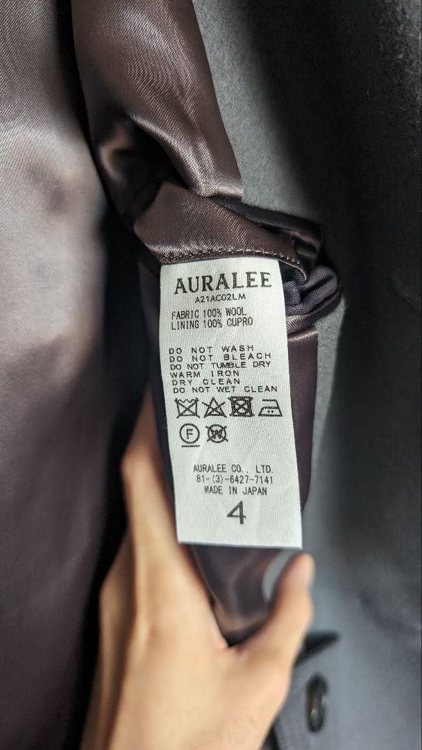 ジャケット・アウター AURALEE LIGHT MELTON SOUTIEN COLLAR COAT
