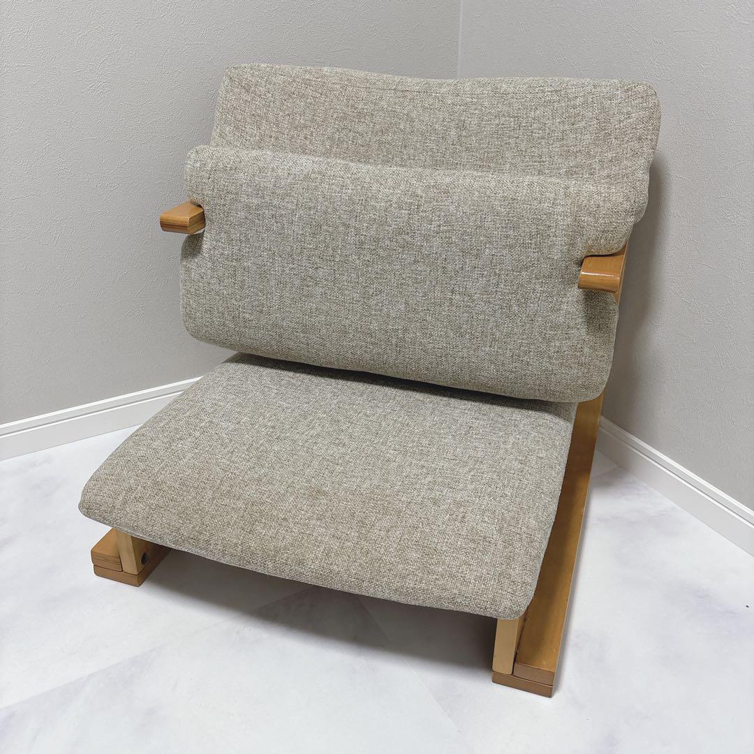 新日本木工 楽座椅子 ロータイプ 美品 座椅子 クッション 床
