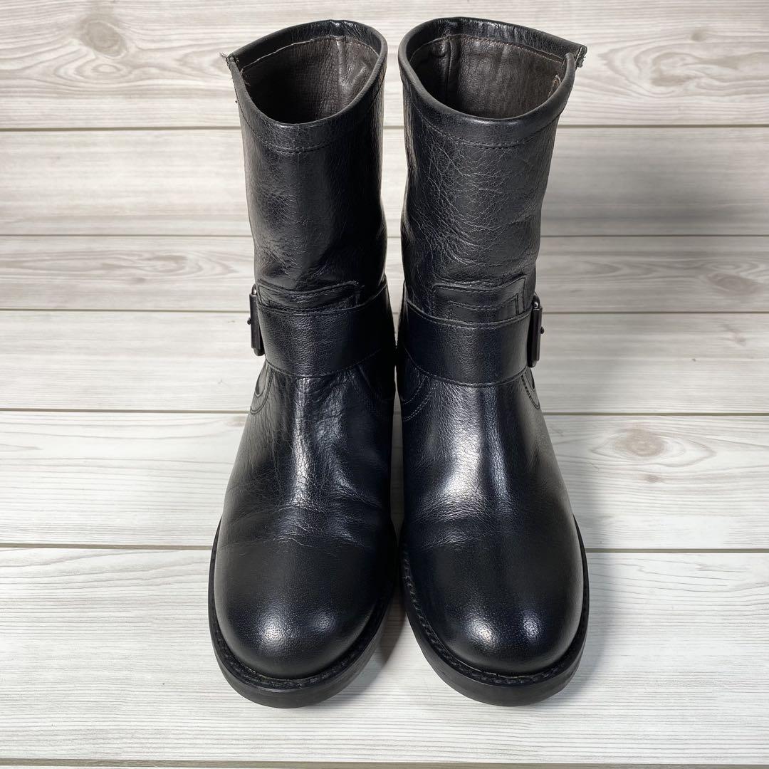 499【美品】ファビオルスコーニ エンジニアブーツ レザー 本革 黒 37