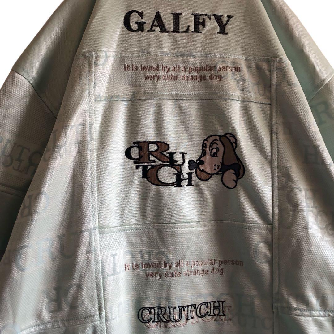 【人気再熱】ガルフィーGALFY両面ビッグロゴ刺繍ジップアップ半袖ジャージ一点物 【人気再熱】ガルフィーGALFY両面ビッグロゴ刺繍ジップアップ半袖ジャージ一点物