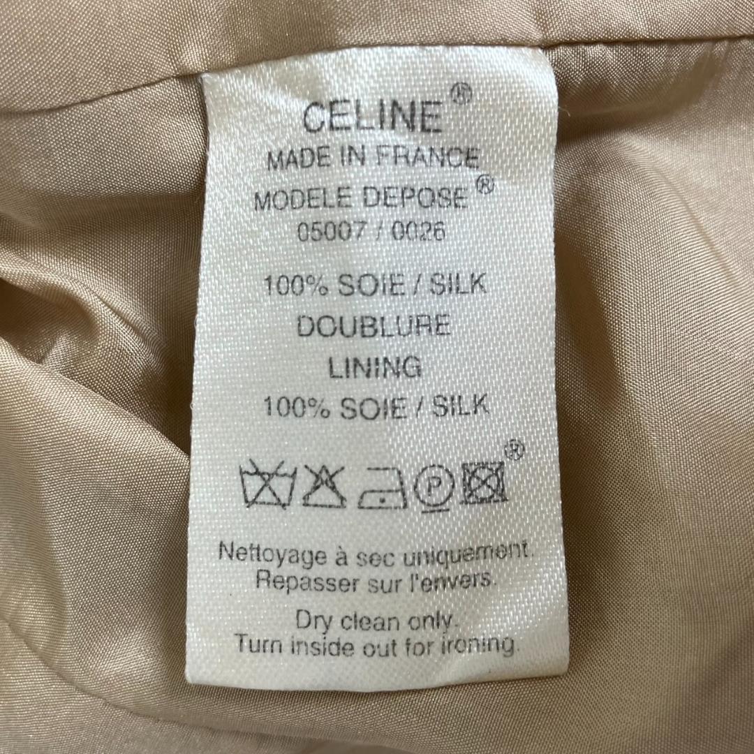 セリーヌ CELINE テーラードジャケット シルク100 フランス製 36 S
