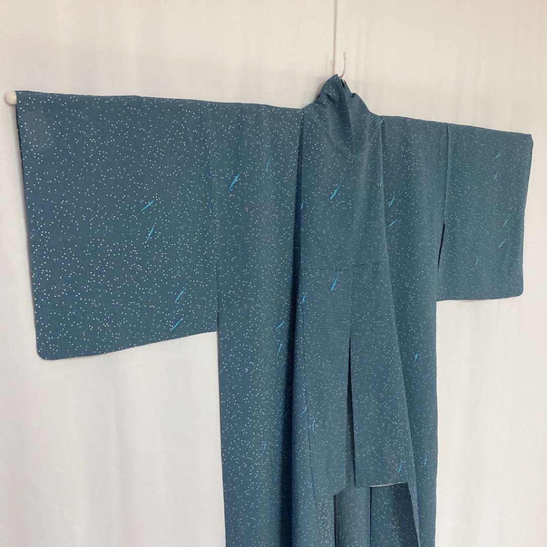 限定SALE得価 m1661 青 白 柄物 和装 匿名配送 cX3jK-m14573399198 着物 レディース 正絹 単衣 夏物 好評超歓迎