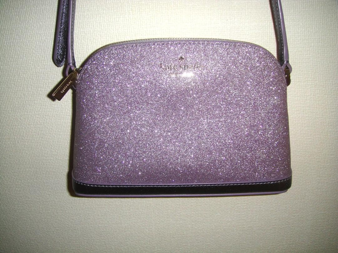 KateSpadeTinselグリッタースモールドームバッグライラックフロスト紫
