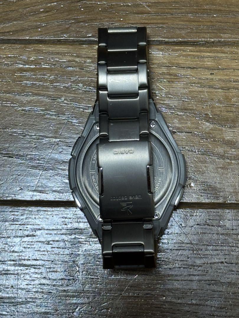 CASIO チタン電波ソーラー腕時計 ウェーブセプター ソーラー電波 メンズ