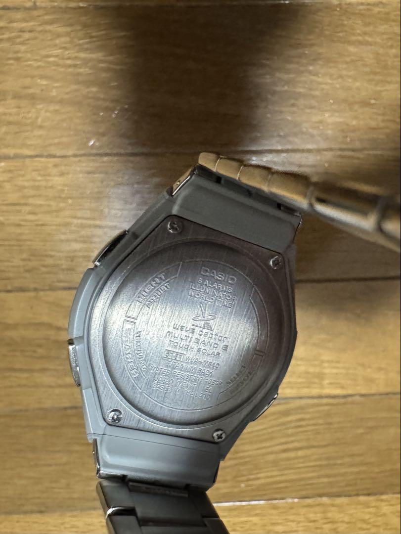CASIO チタン電波ソーラー腕時計 ウェーブセプター ソーラー電波 メンズ