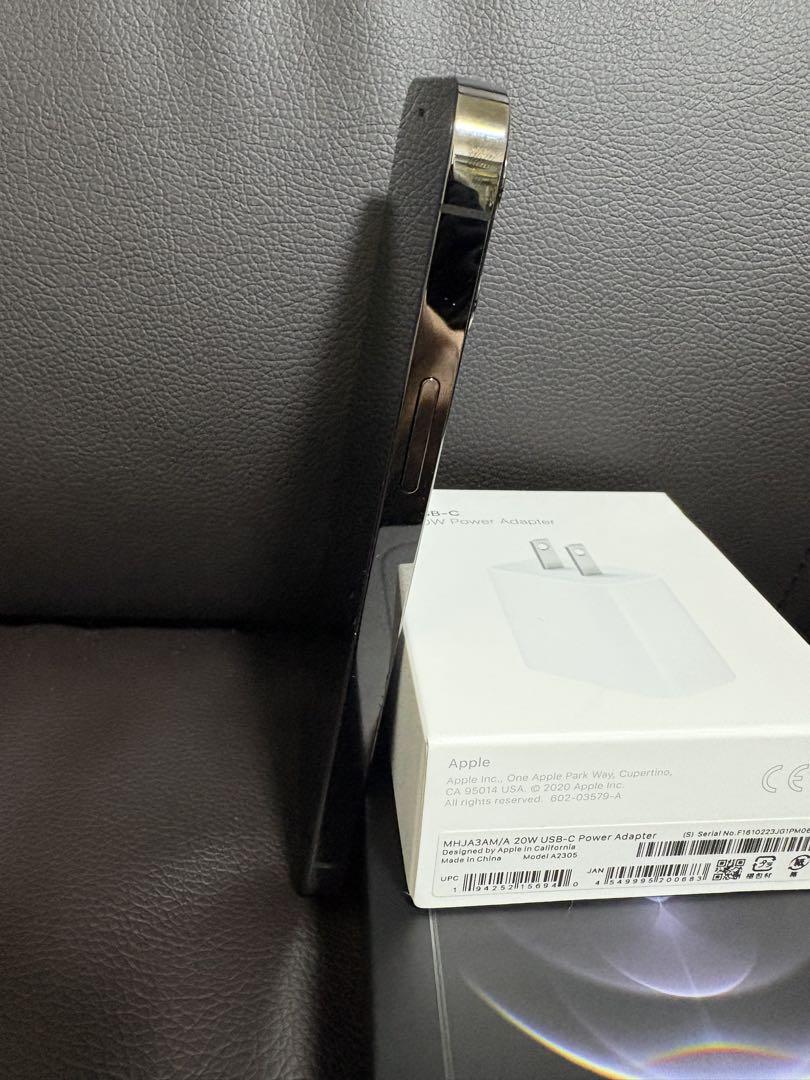 iPhone 12pro 256GB グラファイト本体 アダプタ付き 即発送