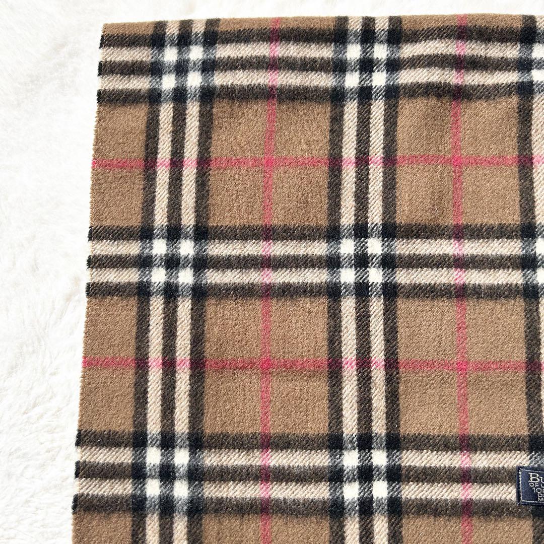 BURBERRY バーバリー マフラー ノバチェック カシミヤ100% ブラウン