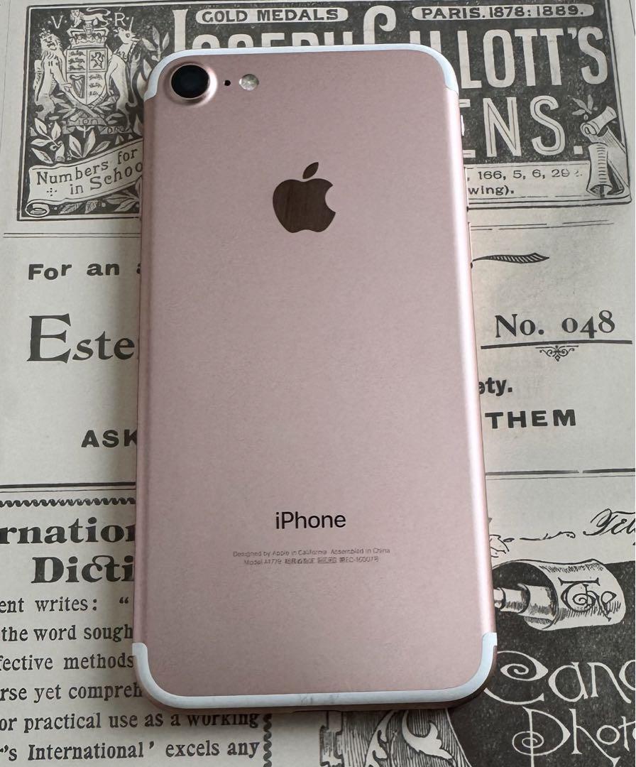 美品　iPhone 7 Rose Gold 128GB Simフリー 付属品あり iPhone 7 Rose Gold 128 GB SIMフリー