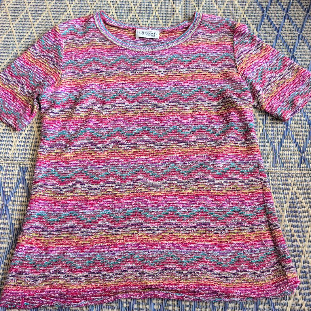 ☆ミッソーニ（MISSONI）☆ サマーコットンニットの半袖トップス