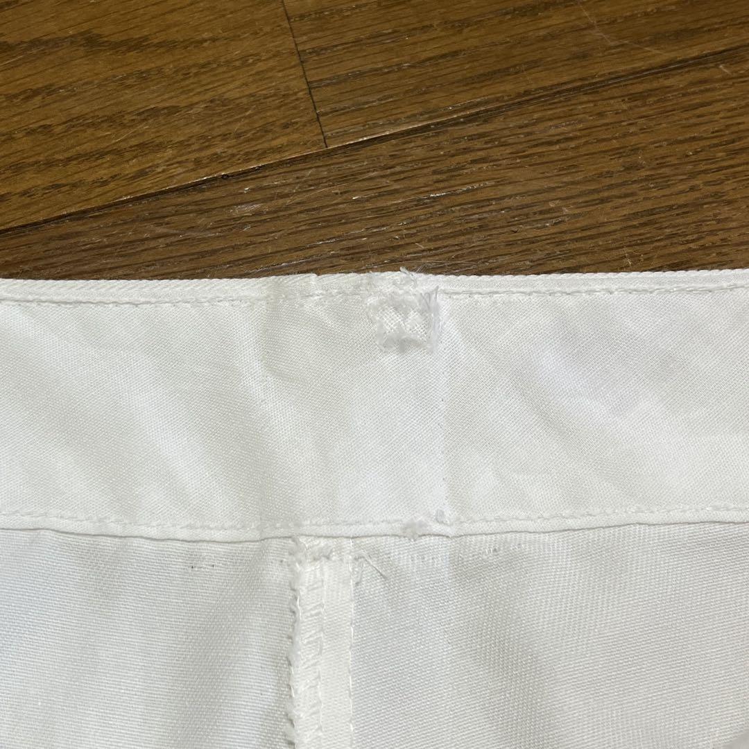 80s USA製 Dickies ワークパンツ W36L30 白 874