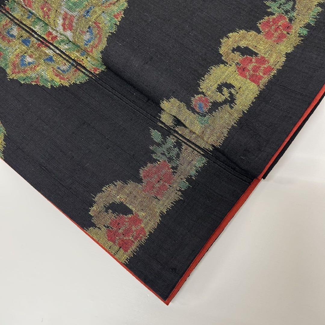 【メーカー再生品】 洒落袋帯 メルカリ - AO-4486 正絹 正倉院文様 小千谷紬 着物・浴衣