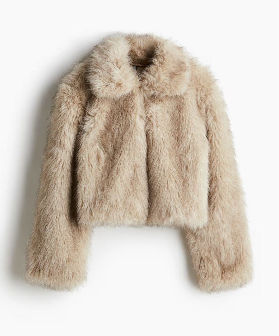 Ｈ M クロップドフラッフィジャケット S