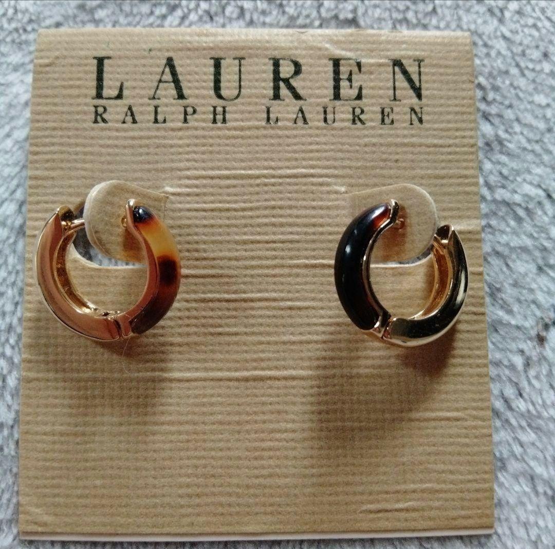 2色♪LAUREN RALPH LAUREN☆Large Leatherフープピアス ゴールドトーン ビーデッド フープ ピアス | ラルフ ローレン