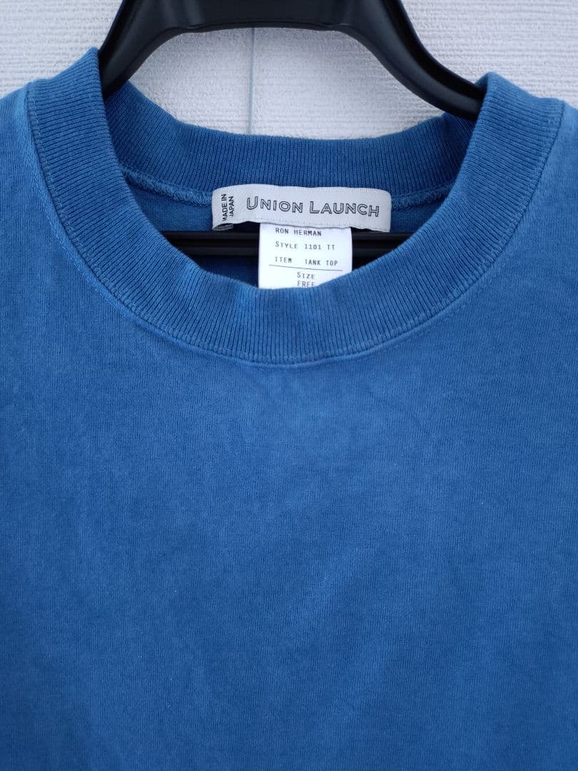 ユニオンランチ ロンハーマン ノースリーブ BLUE ユニオンランチ ロンハーマン ノースリーブ BLUE