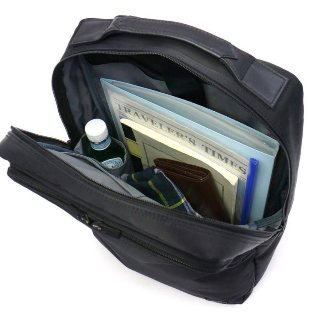 美品 PORTER TIME DAYPACKビジネスリュック/ブラック