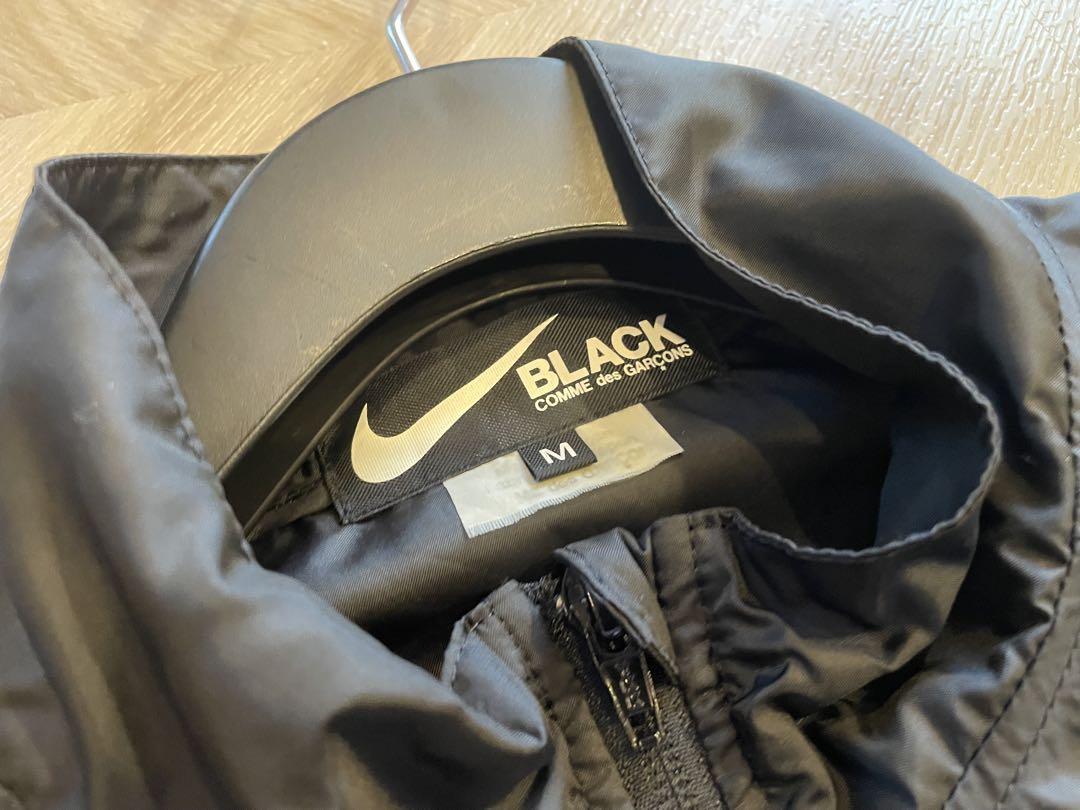Nike black COMME des GARÇONS ナイロンジャケット 黒 - メルカリ