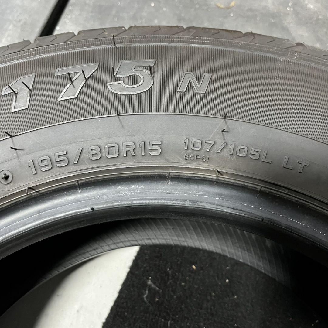 ダンロップ SP175N 195/80R15 107/105L 中古 2本 1
