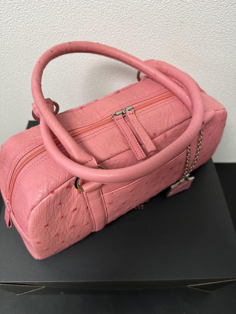 HAMANO ハマノ ハンドバッグ オーストリッチ レッド系 Yahoo!オークション -「hamano オーストリッチ」(レディース